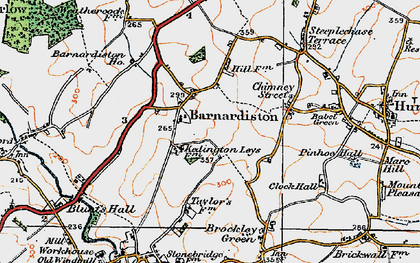Old map of Barnardiston in 1921
