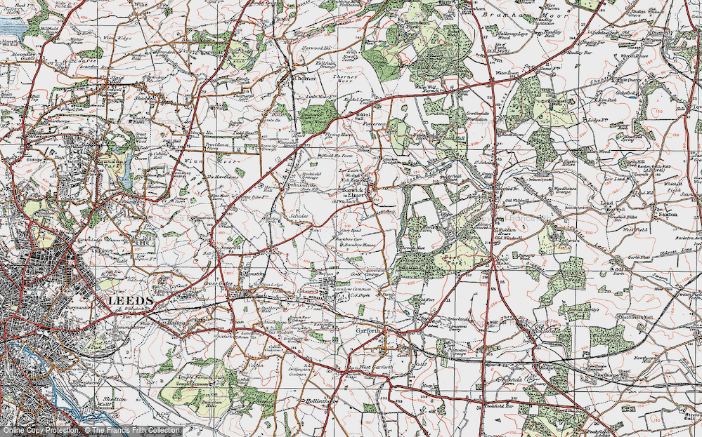 Old Map of Barnbow Carr, 1925 in 1925
