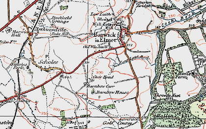 Old map of Barnbow Carr in 1925