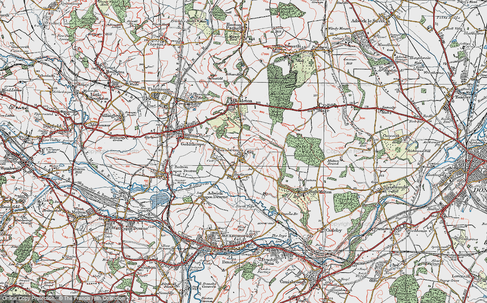 Old Map of Barnburgh, 1924 in 1924