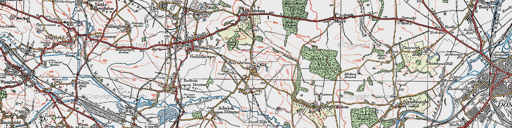 Old map of Barnburgh in 1924