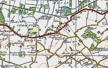 Old map of Barnby Broad in 1921