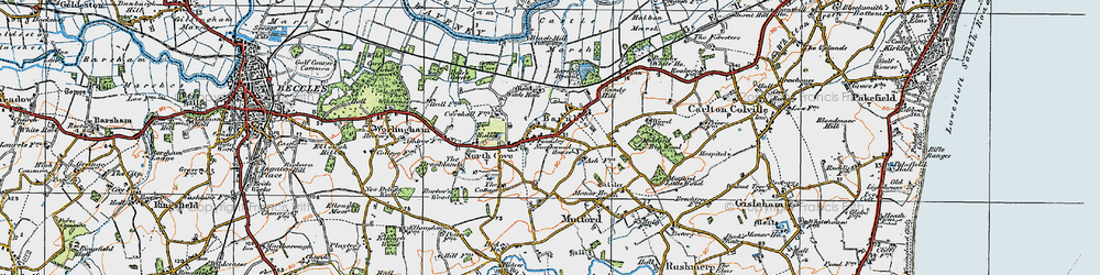 Old map of Barnby in 1921