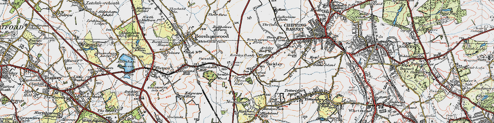 Old map of Barnet Gate in 1920
