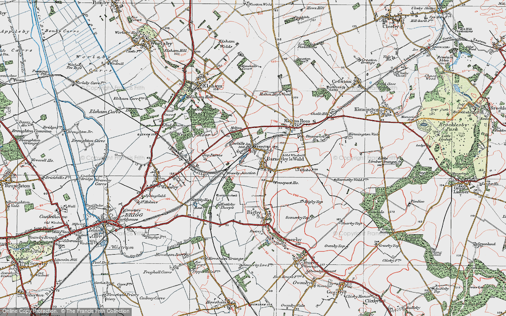Old Map of Barnetby le Wold, 1923 in 1923