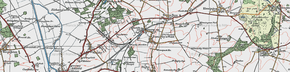 Old map of Barnetby le Wold in 1923