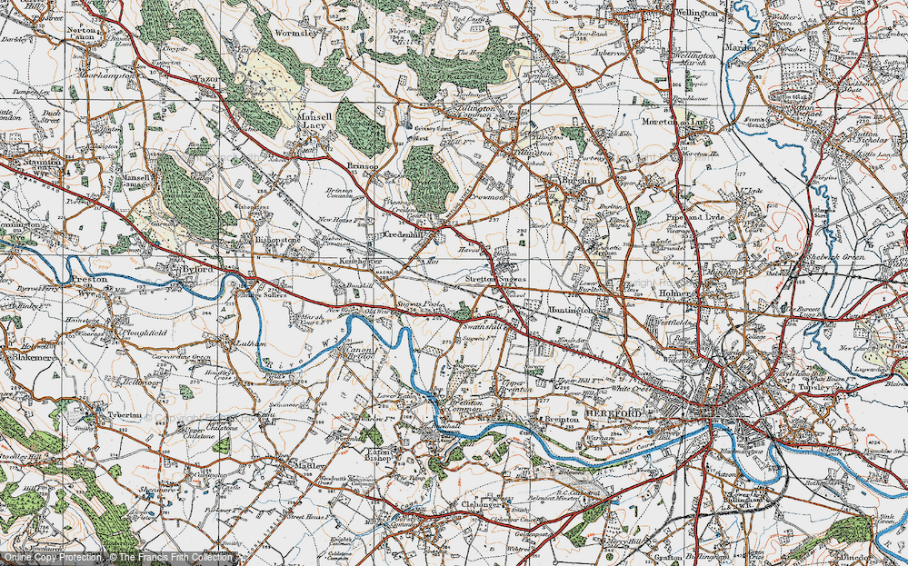 Old Map of Barnfields, 1920 in 1920
