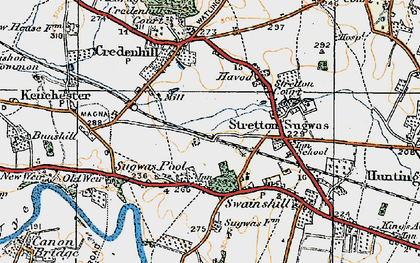 Old map of Barnfields in 1920