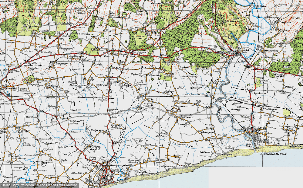 Old Map of Barnham, 1920 in 1920