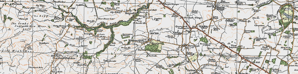 Old map of Barningham in 1925