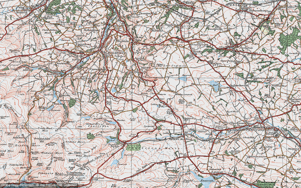 Old Map of Barnside, 1924 in 1924
