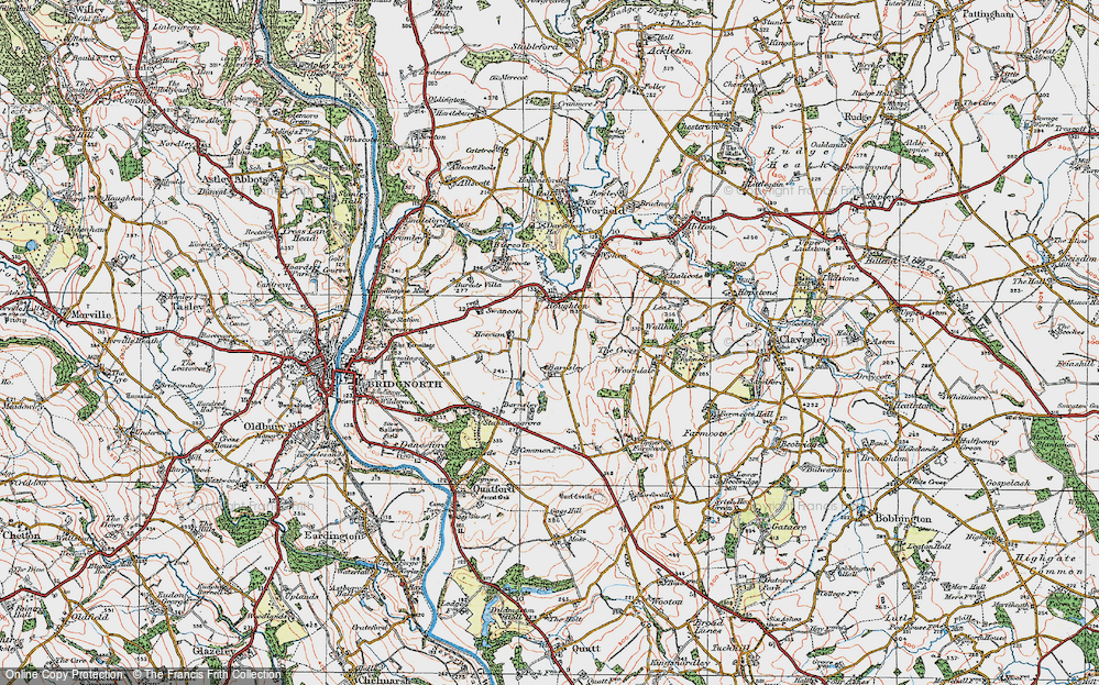 Old Map of Barnsley, 1921 in 1921