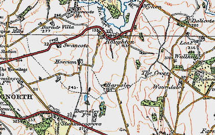Old map of Hoccum in 1921