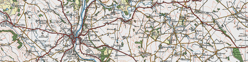 Old map of Hoccum in 1921