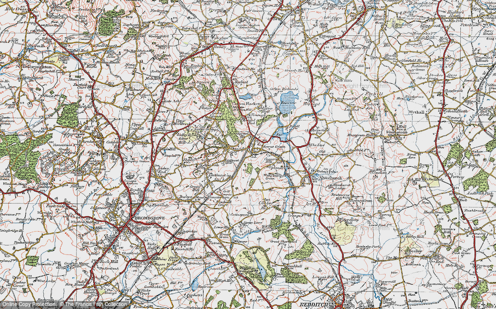 Old Map of Barnt Green, 1919 in 1919