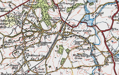 Old map of Barnt Green in 1919