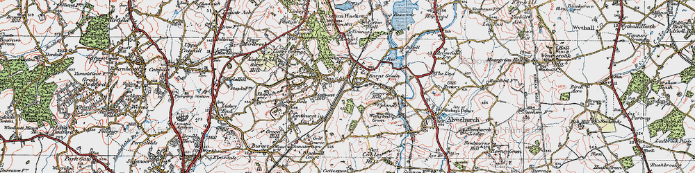 Old map of Barnt Green in 1919