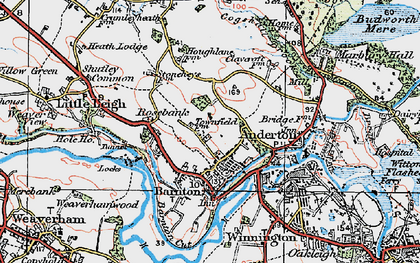Old map of Barnton in 1923