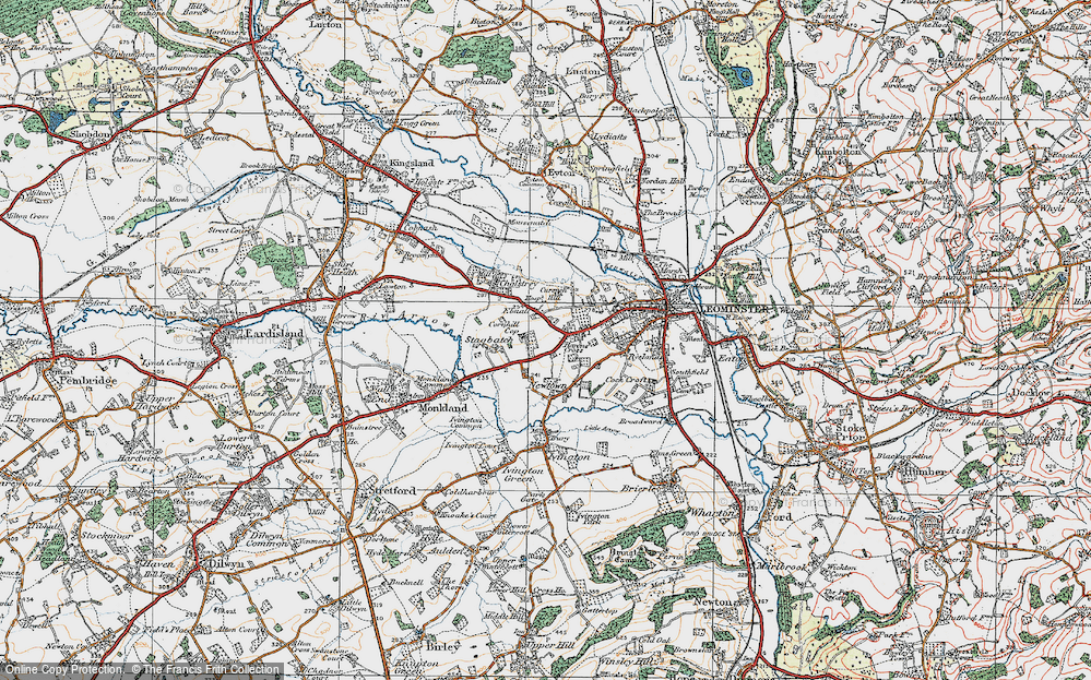 Old Map of Barons' Cross, 1920 in 1920