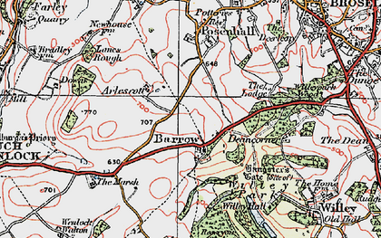 Old map of Barrow in 1921