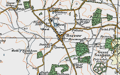 Old map of Barrow in 1921