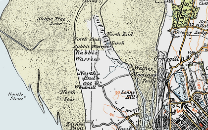 Old map of Bootle Stone in 1924
