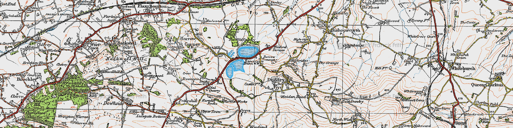 Old map of Barrow Common in 1919