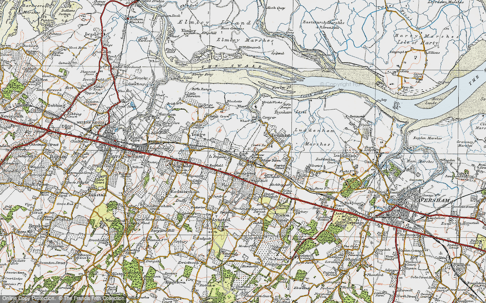 Old Map of Barrow Green, 1921 in 1921