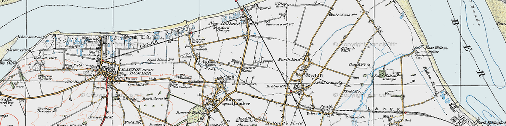 Old map of Barrow Hann in 1924