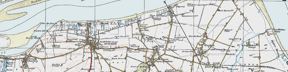 Old map of Barrow Mere in 1924