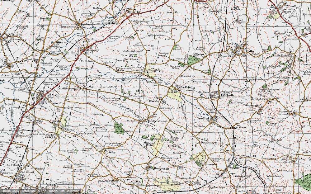 Old Map of Barsby, 1921 in 1921