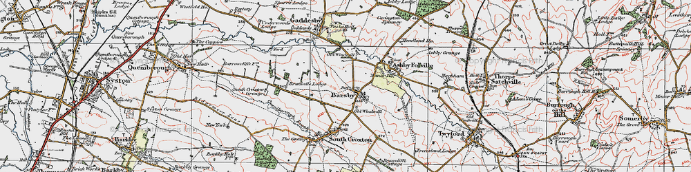 Old map of Barsby in 1921