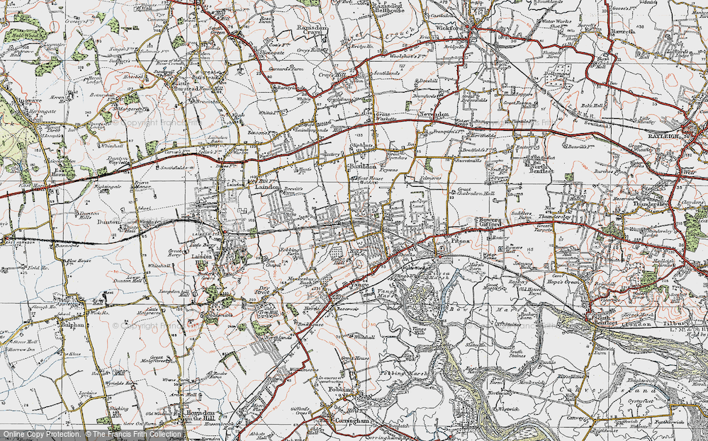 Old Map of Barstable, 1921 in 1921
