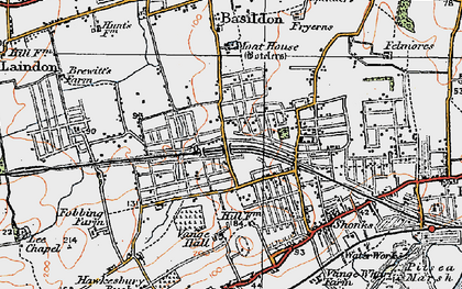 Old map of Barstable in 1921