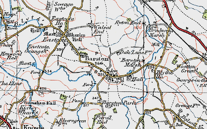 Old map of Barston in 1921