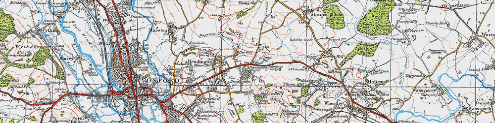 Old map of Barton in 1919