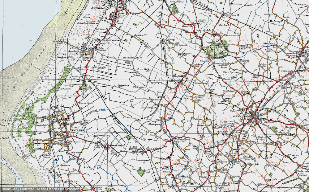 Old Map of Barton, 1923 in 1923