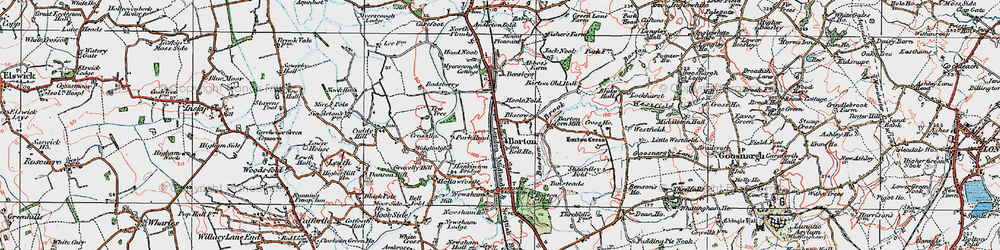 Old map of Yew Tree in 1924
