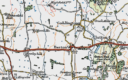 Old map of Barton in 1924