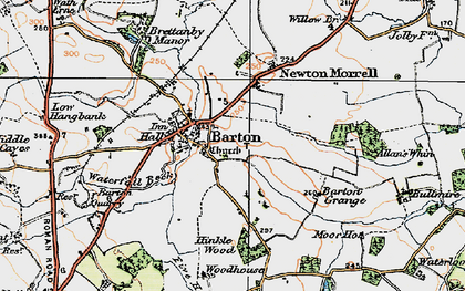Old map of Barton Grange in 1925