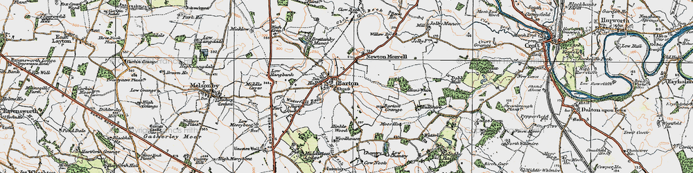 Old map of Barton in 1925