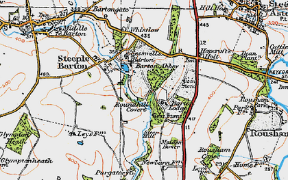 Old map of Barton Abbey in 1919