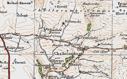 Old map of Yelland Cross in 1919