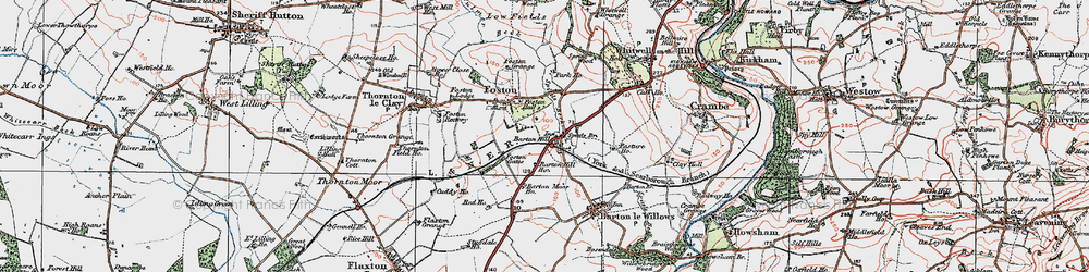 Old map of Barton Hill Ho in 1924