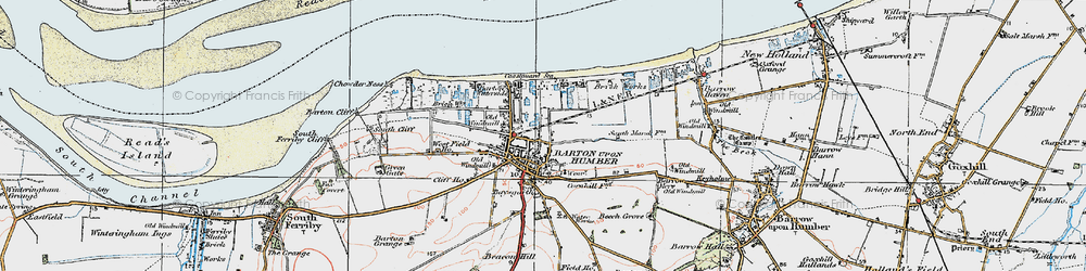 Old map of Barton-Upon-Humber in 1924