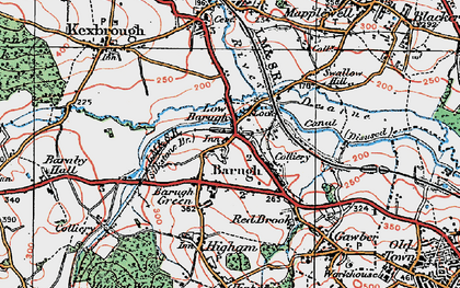 Old map of Barugh in 1924