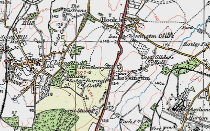 Old map of Barwell in 1920
