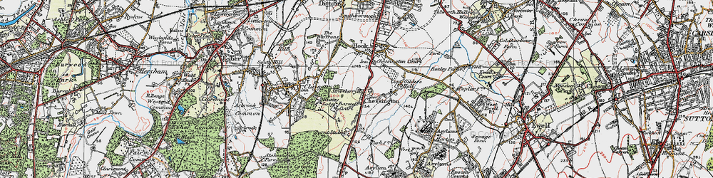 Old map of Barwell in 1920