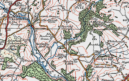 Old map of Whitehough in 1921