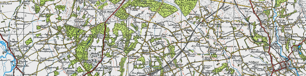 Old map of Bashley Park in 1919